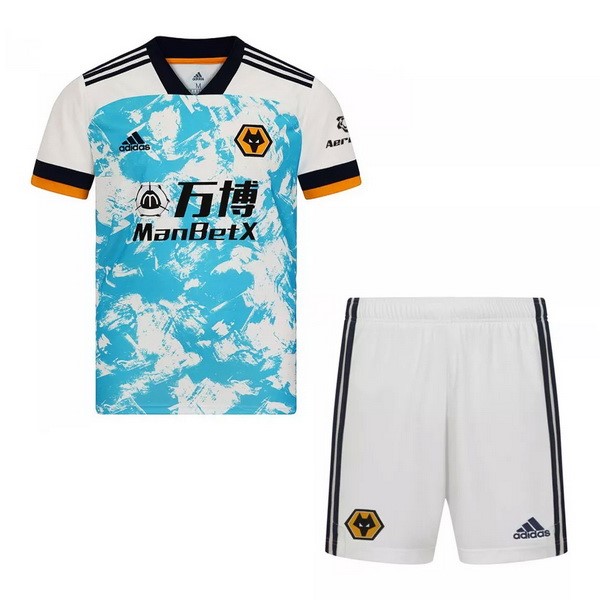 Camiseta Wolves Segunda equipo Niño 2020-21 Blanco